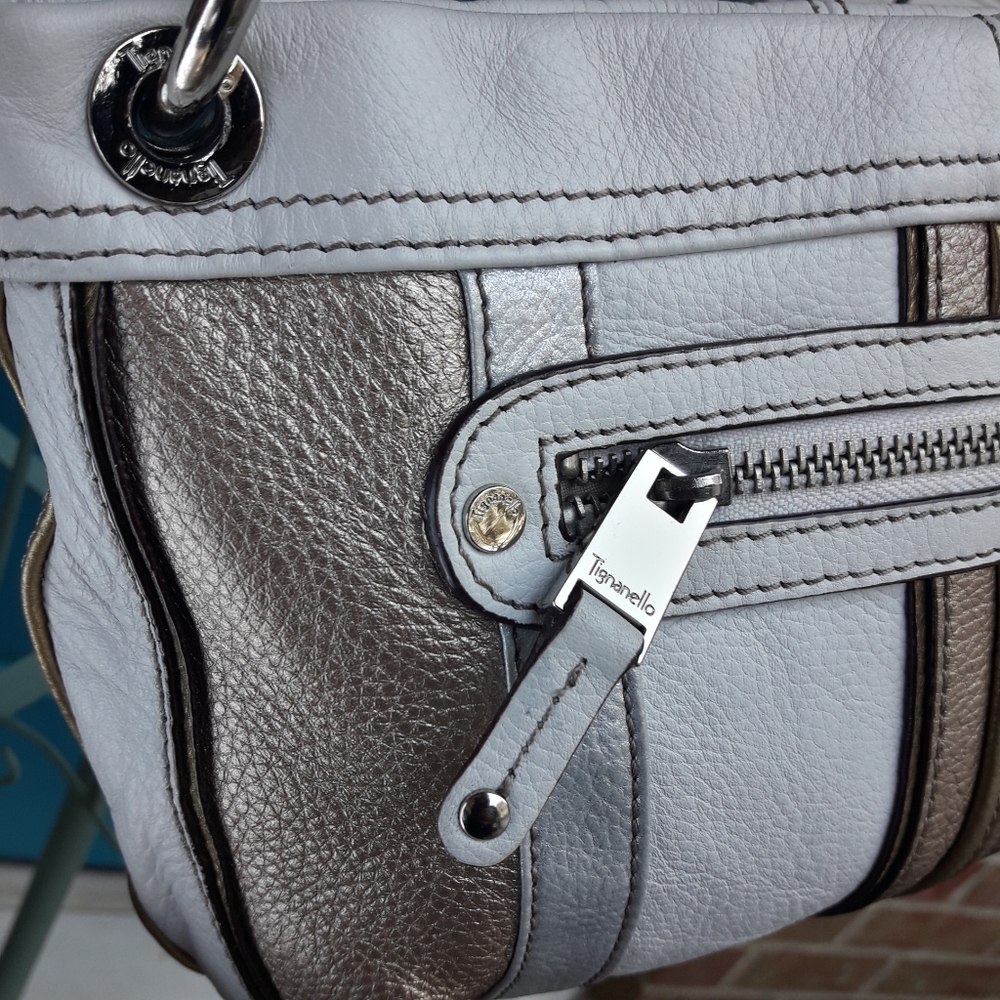 Genuine Leather Crossbody Bag Modern White Contemporary Pebbled Leather Purse - Picture 9 of 16
